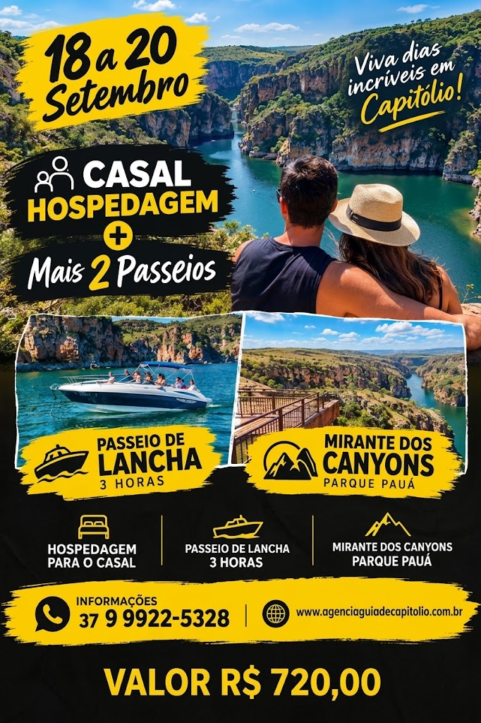 Pacote 2 dias para casal + 2 dias de passeio